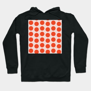 Pink Coral Polka Dot Offset Seamless Repeat Pattern Hoodie